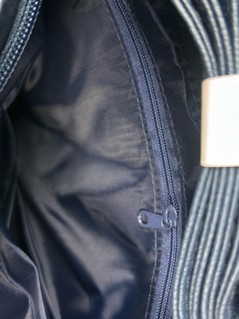 Genuine Leather Navy Crossbody Bag - Unbranded - Picture 3 of 4